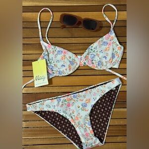 Maaji Pink and Blue Bikini Swimwear